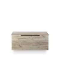 Seville Badmeubelset 120 cm - 2 laden Dsu - Wastafel Blad Craft Oak Edge greep - thumbnail