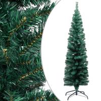 VidaXL Kunstkerstboom met standaard smal 150 cm pvc groen - thumbnail
