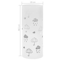 VidaXL Parapluhouder paraplu&apos;s staal wit - thumbnail