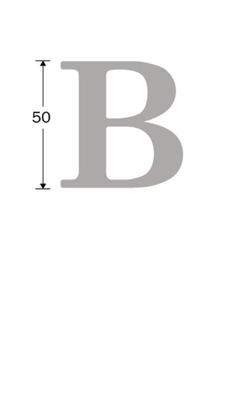 Huisletter Roman 50mm-B MTO Huisletter Roman 50mm-B MTO