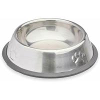 Mascow Voerbak voor honden, zilver, grijs, rubber, metaal, 15 x 4 x 15 cm, 24 stuks - thumbnail
