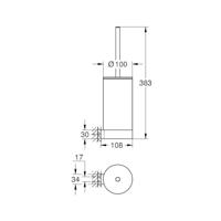 GROHE Selection Toiletborstelhouder - wandmontage - rond - gesloten - brushed cool sunrise 41076gn0 - thumbnail