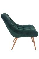 Artistiq Fauteuil 'Jurre' Velvet, kleur Groen - thumbnail