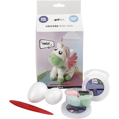 Silk Clay Funny friends, unicorn, groen, 1 doos