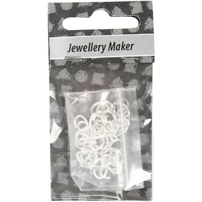 Creativ Company Ring, ovaal, dikte 1 mm, verzilverd, 40 stuk/ 1 doos