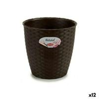 Bloempot Stefanplast Plastic Chocolade 19 x 17,5 x 19 cm (12 Stuks) - thumbnail