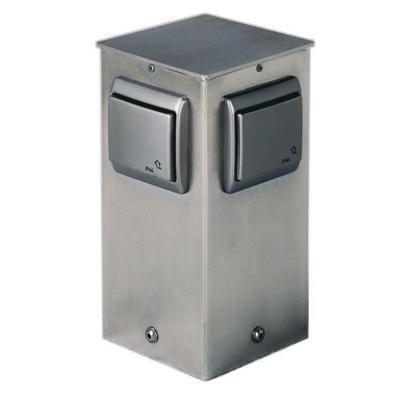 Albert Staande buitenstopcontactPlugpole 4-voudig 25cm RVS - 692119