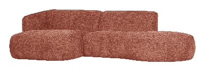WOOOD Loungebank 'Polly' Links, Woven, kleur Roze
