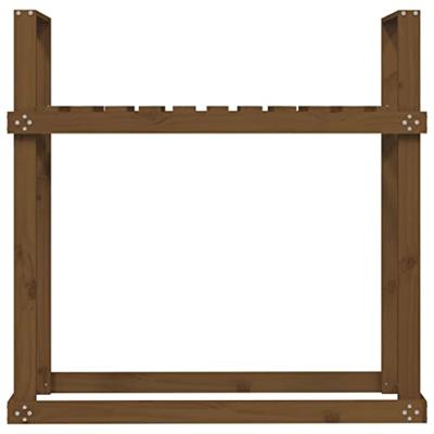 Haardhoutrek 110x35x108,5 cm massief grenenhout honingbruin Haardhoutrek 110x35x108,5 cm massief grenenhout honingbruin