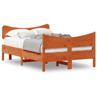 Bedframe zonder matras massief grenenhout wasbruin 120x190 cm - thumbnail