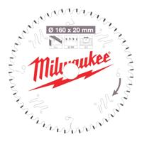 Milwaukee Cirkelzaagblad voor Kunststof | Ø 160mm Asgat 20mm 52T - 4932471292 - thumbnail