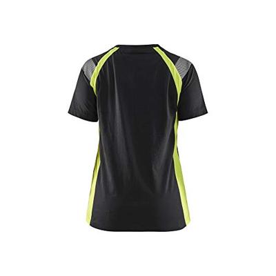 Blåkläder Dames T-Shirt Visible 34021030 | Zwart/High-Vis Geel | Maat S - 7330509707449 Blåkläder Dames T-Shirt Visible 34021030 | Zwart/High-Vis Geel | Maat S - 7330509707449