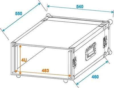 ROADINGER Amplifier Rack PR-2, 4U, 47cm deep - thumbnail