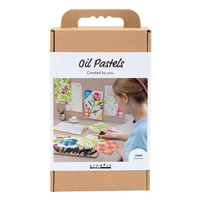 Creativ Company Hobbyset oliepastel bloemen diverse kleuren Creativ Company Hobbyset oliepastel bloemen diverse kleuren