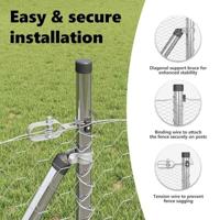 VidaXL Afrasteringspaal zilver 25 x 0,5 m (50 mm gaas) staal - thumbnail