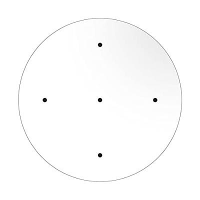 Plafondkap wit met 5 uitgangen rond 40cm Plafondkap wit met 5 uitgangen rond 40cm