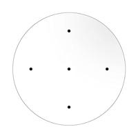 Plafondkap wit met 5 uitgangen rond 40cm - thumbnail