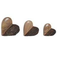 Decoratieve figuren Home ESPRIT Bruin Hart 16 X 2 X 18 CM (3) - thumbnail