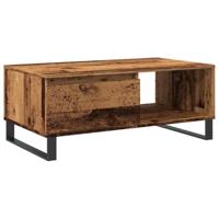 Salontafel 90x50x36,5 cm bewerkt hout oud houtkleurig - thumbnail