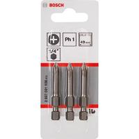 Bosch Accessories 2607001526 Kruis-bit PH 1 Extra hard E 6.3 3 stuk(s) - thumbnail
