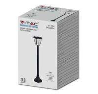 V-TAC VT-984 Solar Gazonlamp - IP65 Waterdicht - Mat Zwart - 2W - 110 Lumen - 3000K + 6000K - thumbnail