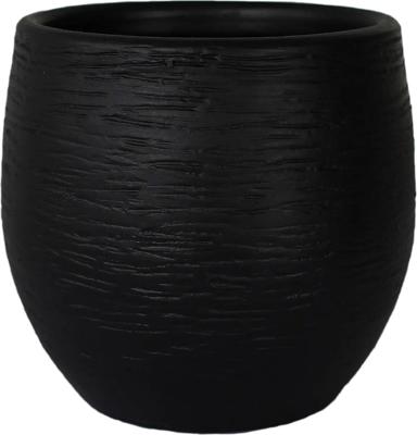 Pot osaka d16h14 cm zwart HS Potterie Hortus - Hortus