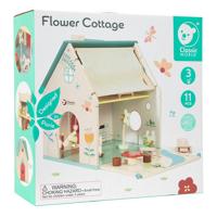 Classic World houten poppenhuisje met tuintje, 10dlg. - thumbnail