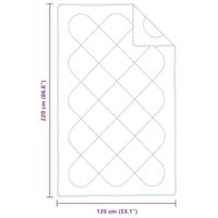 Dekbed met kussen 2 pcs Wit 135 x 220 cm Microfibre - thumbnail