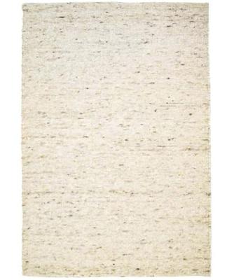 Tapeso Wollen vloerkleed handweef Ylva - beige - 130x190 cm