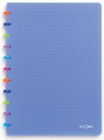Atoma Tutti Frutti schrift, ft A4, 144 bladzijden, geruit 5 mm, transparant blauw - thumbnail