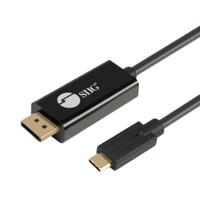 SIIG 7ft USB-C naar DisplayPort actieve kabel, DP 1.2 4K60, draagbaar voor Windows en Mac-laptops of smartphone en tablet, USB-C DP Alt-modus vereist (CB-TC0K11-S1) - thumbnail