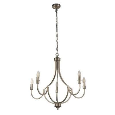 Searchlight Klassieke hanglampLodge 5-lichts zilver - 82915-5SS