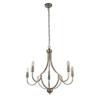 Searchlight Klassieke hanglampLodge 5-lichts zilver - 82915-5SS - thumbnail