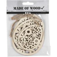 Creativ Company Ornamenten, h: 8+10+12 cm, b: 6+7,5+9 cm, dikte 3 mm, 3 stuk/ 1 doos - thumbnail