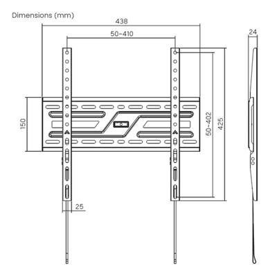 TV houder Aisens WT75F-309 32" 75" 75 Kg - thumbnail