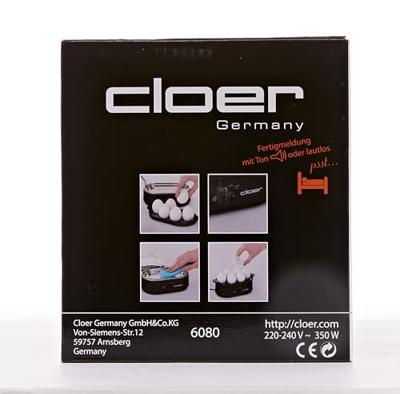 Cloer 6080 Eierkoker Zwart - thumbnail