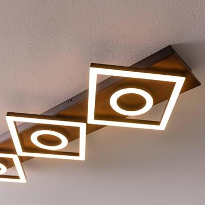 Brilliant Plafondlamp zwart met houtMaureen 88cm - G80113/76 Brilliant Plafondlamp zwart met houtMaureen 88cm - G80113/76