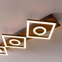 Brilliant Plafondlamp zwart met houtMaureen 88cm - G80113/76 - thumbnail