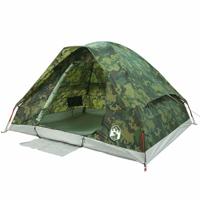 Koepeltent 4-persoons waterdicht camouflage - thumbnail