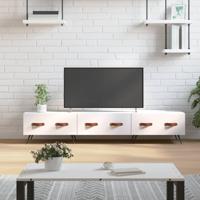 Tv-meubel 150x36x30 cm bewerkt hout wit - thumbnail