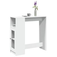 Bartafel met rekken 101x40x103,5 cm bewerkt hout wit - thumbnail