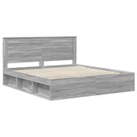 Bedframe Grijs Sonoma 180 x 200 cm Massief grenenhout - thumbnail