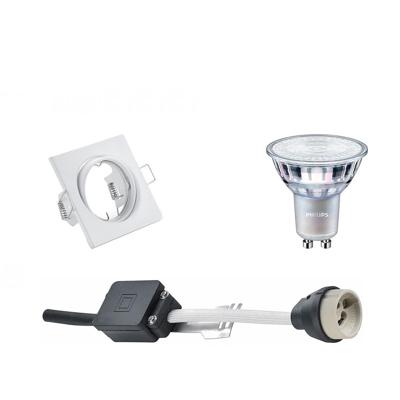 Philips LED Inbouwspot Set - GU10 - Vierkant - Mat Wit - DimTone - 3.7W