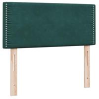 Boxspring met matras fluweel donkergroen 90x210 cm - thumbnail