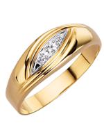 Damesring met diamant KLiNGEL Geelgoudkleur - thumbnail