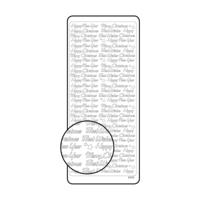 Vaessen Creative • sticker 10x23cm 10pcs zilver diverse engelse teksten - thumbnail