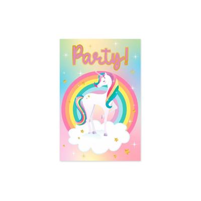 Uitnodigingskaarten unicorn