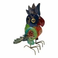 Metalen Beeld Papegaai Groen (16 x 13 x 7 cm) - thumbnail