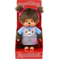 Monchhichi Pluche - BANDAI - Roze Kattenoverall - 20 cm - thumbnail