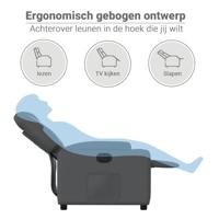 Fauteuil verstelbaar elektrisch kunstleer grijs - thumbnail